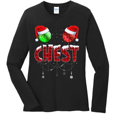 Chestnuts Matching Family Funny Chest Nuts Christmas Couples Ladies Long Sleeve Shirt