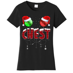 Chestnuts Matching Family Funny Chest Nuts Christmas Couples Women's T-Shirt