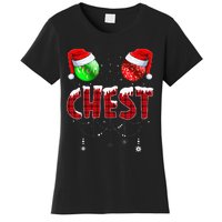 Chestnuts Matching Family Funny Chest Nuts Christmas Couples Women's T-Shirt