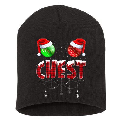 Chestnuts Matching Family Funny Chest Nuts Christmas Couples Short Acrylic Beanie