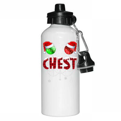 Chestnuts Matching Family Funny Chest Nuts Christmas Couples Aluminum Water Bottle