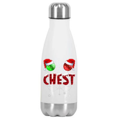 Chestnuts Matching Family Funny Chest Nuts Christmas Couples Stainless Steel Insulated Water Bottle