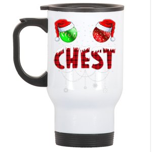 Chestnuts Matching Family Funny Chest Nuts Christmas Couples Stainless Steel Travel Mug