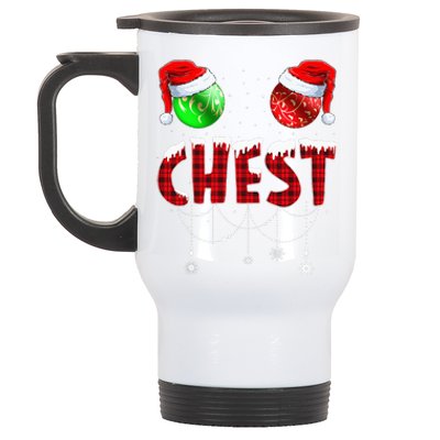 Chestnuts Matching Family Funny Chest Nuts Christmas Couples Stainless Steel Travel Mug