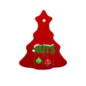 Chestnuts Matching Family Funny Chest Nuts Christmas Couples Ceramic Tree Ornament