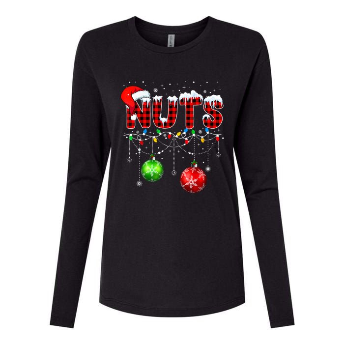 Chestnuts Matching Family Funny Chest Nuts Christmas Couples Womens Cotton Relaxed Long Sleeve T-Shirt