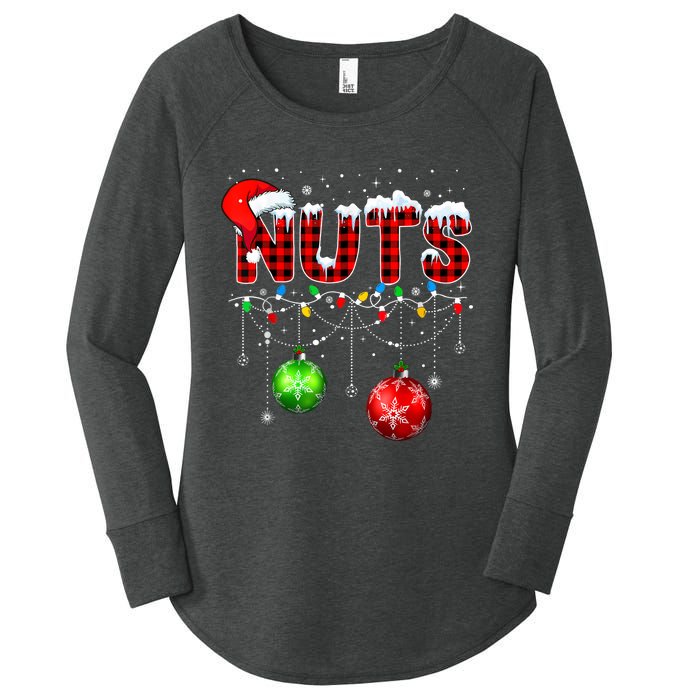 Chestnuts Matching Family Funny Chest Nuts Christmas Couples Women's Perfect Tri Tunic Long Sleeve Shirt