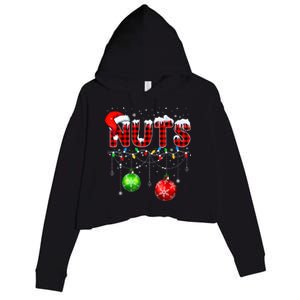 Chestnuts Matching Family Funny Chest Nuts Christmas Couples Crop Fleece Hoodie