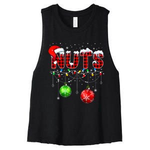 Chestnuts Matching Family Funny Chest Nuts Christmas Couples Women's Racerback Cropped Tank