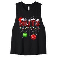 Chestnuts Matching Family Funny Chest Nuts Christmas Couples Women's Racerback Cropped Tank