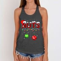 Chestnuts Matching Family Funny Chest Nuts Christmas Couples Women's Knotted Racerback Tank