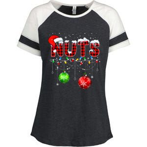 Chestnuts Matching Family Funny Chest Nuts Christmas Couples Enza Ladies Jersey Colorblock Tee