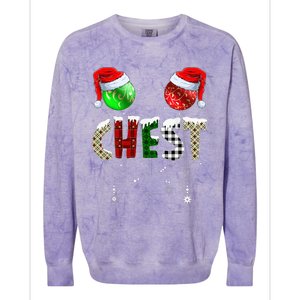 Chestnuts Matching Family Funny Chest Nuts Christmas Couples Colorblast Crewneck Sweatshirt