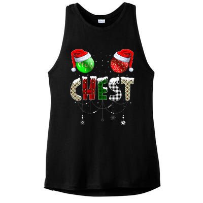 Chestnuts Matching Family Funny Chest Nuts Christmas Couples Ladies PosiCharge Tri-Blend Wicking Tank