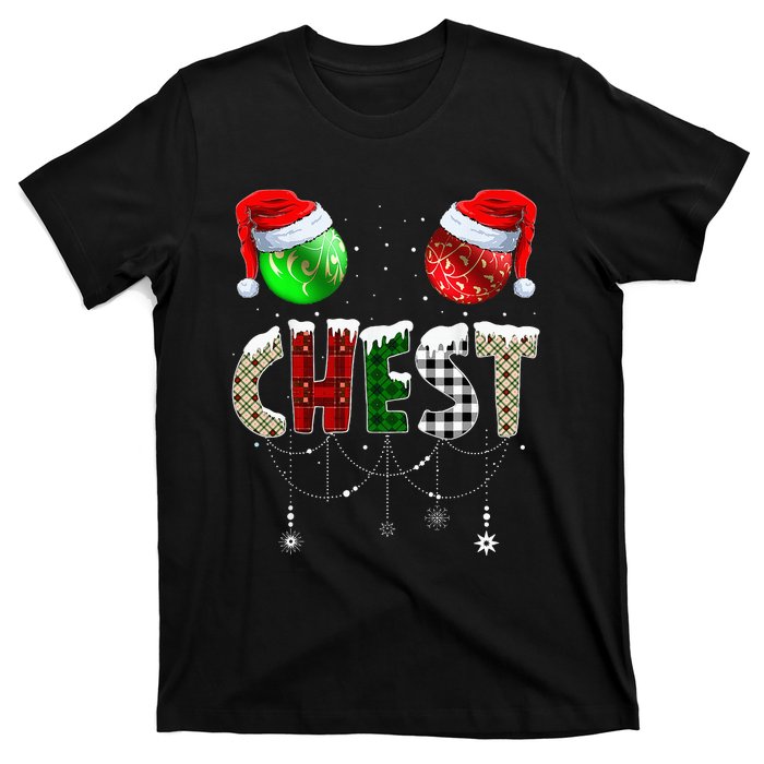 Chestnuts Matching Family Funny Chest Nuts Christmas Couples T-Shirt