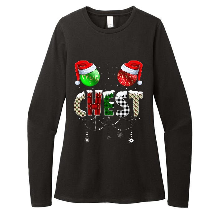 Chestnuts Matching Family Funny Chest Nuts Christmas Couples Womens CVC Long Sleeve Shirt