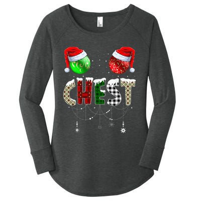 Chestnuts Matching Family Funny Chest Nuts Christmas Couples Women's Perfect Tri Tunic Long Sleeve Shirt