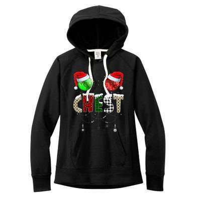 Chestnuts Matching Family Funny Chest Nuts Christmas Couples Women's Fleece Hoodie