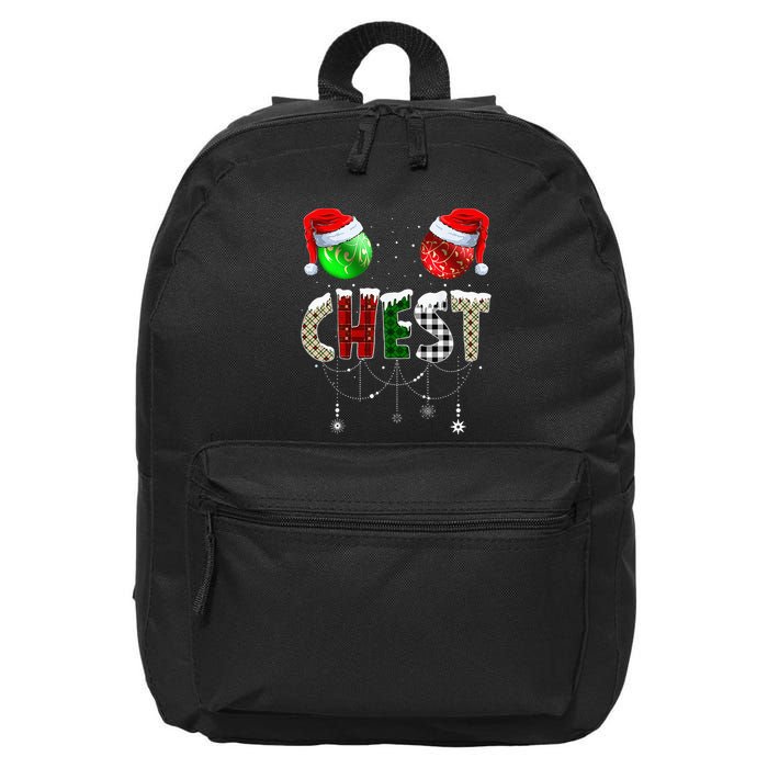 Chestnuts Matching Family Funny Chest Nuts Christmas Couples 16 in Basic Backpack