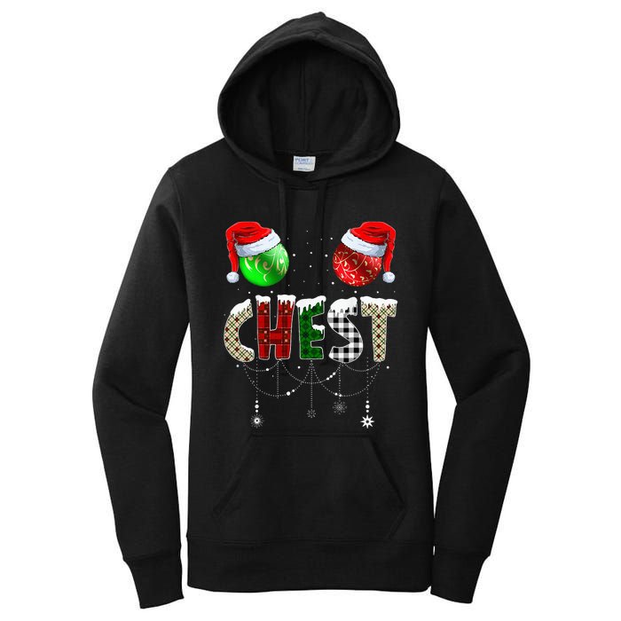 Chestnuts Matching Family Funny Chest Nuts Christmas Couples Women's Pullover Hoodie