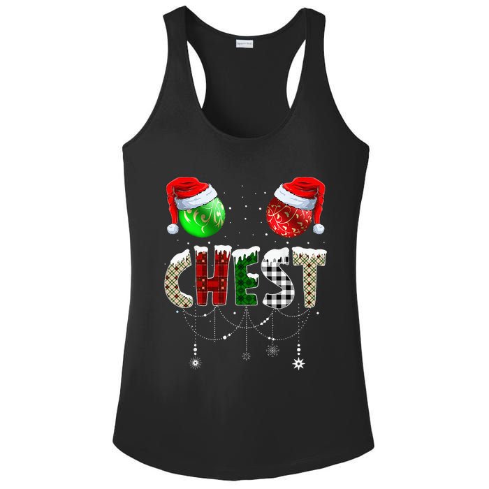 Chestnuts Matching Family Funny Chest Nuts Christmas Couples Ladies PosiCharge Competitor Racerback Tank