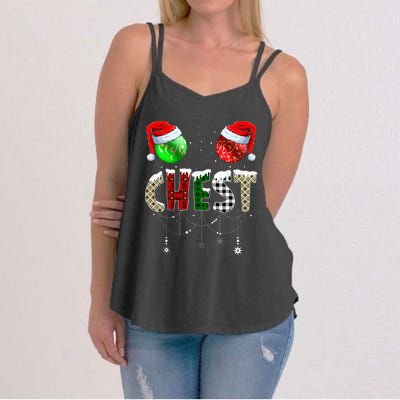 Chestnuts Matching Family Funny Chest Nuts Christmas Couples Women's Strappy Tank