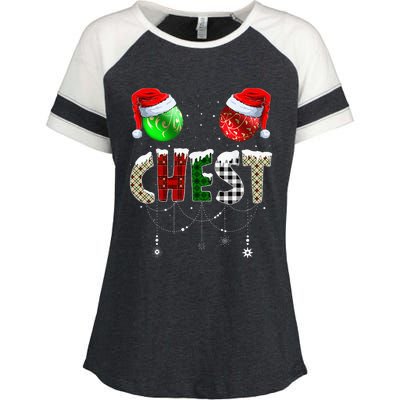 Chestnuts Matching Family Funny Chest Nuts Christmas Couples Enza Ladies Jersey Colorblock Tee