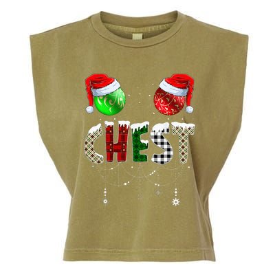 Chestnuts Matching Family Funny Chest Nuts Christmas Couples Garment-Dyed Women's Muscle Tee