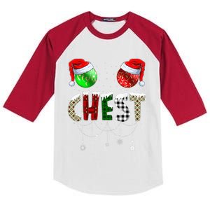 Chestnuts Matching Family Funny Chest Nuts Christmas Couples Kids Colorblock Raglan Jersey