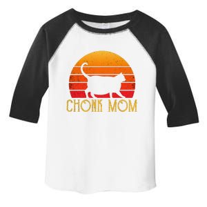 Chonk Mom Funny Cat Owner Women Retro Fat Cat Meme Toddler Fine Jersey T-Shirt