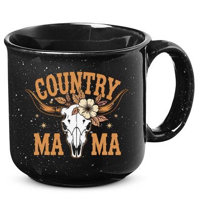 Country Mama Floral Skull Horns Star 15oz Campfire Ceramic Mug