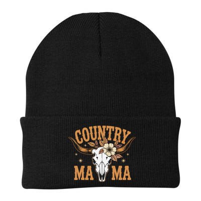 Country Mama Floral Skull Horns Star Beanie