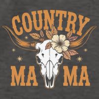 Country Mama Floral Skull Horns Star Vector Backpack