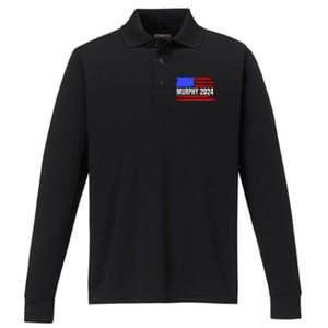 Chris Murphy For President 2024 Performance Long Sleeve Polo