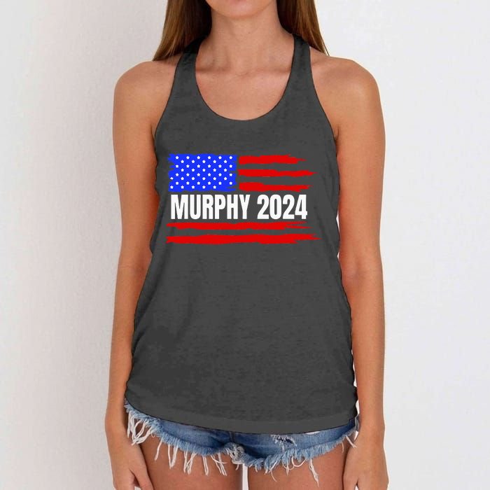 Chris Murphy For President 2024 Women's Knotted Racerback Tank