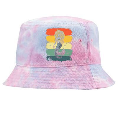 Cool Mermaid For Girl Kids Women Under Sea Mermaids Merman Tie-Dyed Bucket Hat