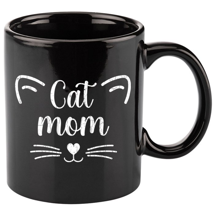 Cat Mom Funny Owner Graphic 11oz C Handle Ceramic Mug