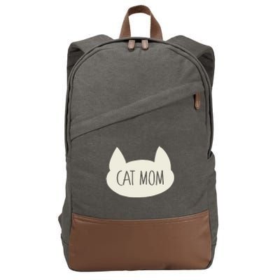 Cat Mom Funny Cat Mommy For Women For Mothers Day Cotton Canvas Backpack