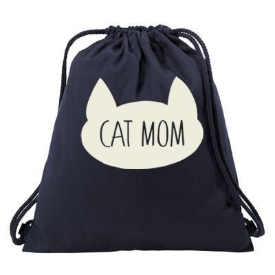 Cat Mom Funny Cat Mommy For Women For Mothers Day Drawstring Bag