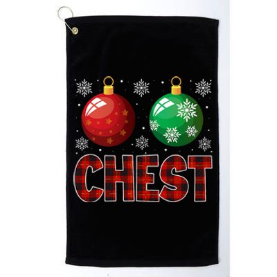 Chestnuts Matching Family Funny Chest Nuts Christmas Couples Platinum Collection Golf Towel