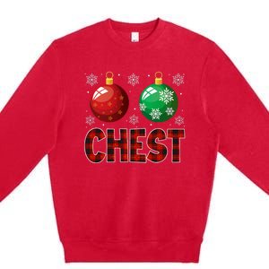 Chestnuts Matching Family Funny Chest Nuts Christmas Couples Premium Crewneck Sweatshirt