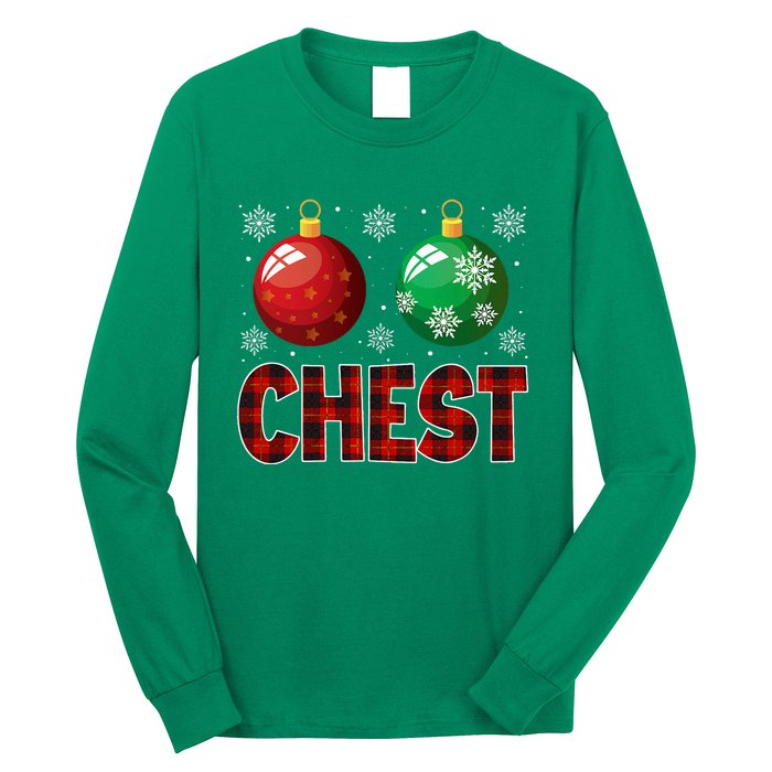 Chestnuts Matching Family Funny Chest Nuts Christmas Couples Long Sleeve Shirt