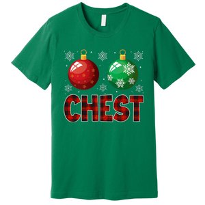 Chestnuts Matching Family Funny Chest Nuts Christmas Couples Premium T-Shirt