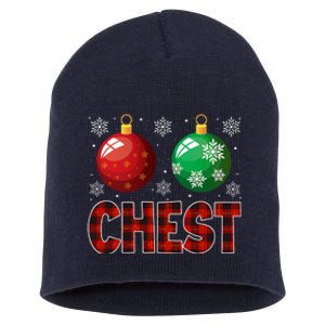 Chestnuts Matching Family Funny Chest Nuts Christmas Couples Short Acrylic Beanie