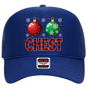 Chestnuts Matching Family Funny Chest Nuts Christmas Couples High Crown Mesh Back Trucker Hat