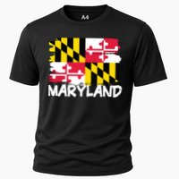 Cool Maryland Flag Cooling Performance Crew T-Shirt