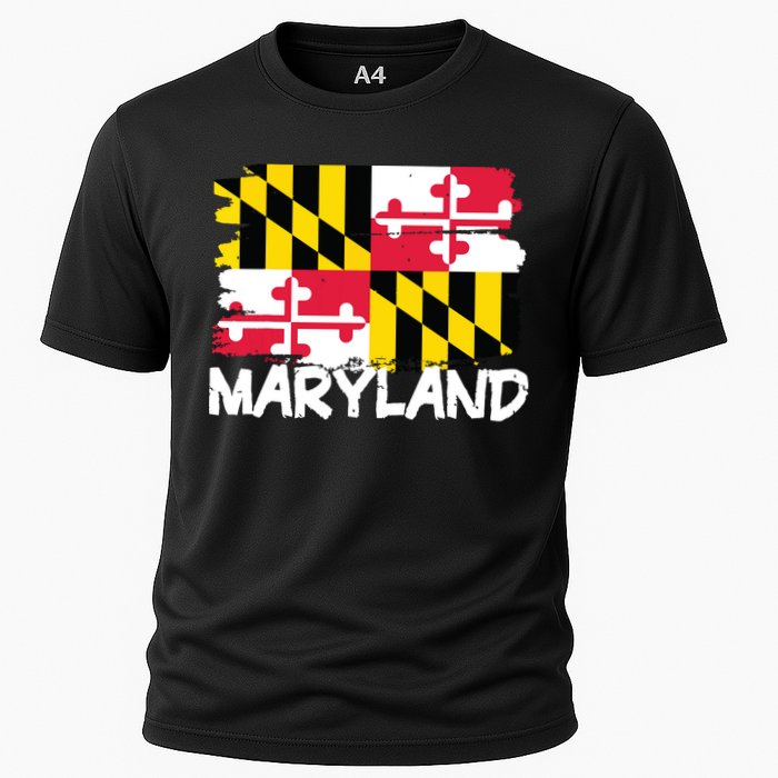 Cool Maryland Flag Cooling Performance Crew T-Shirt