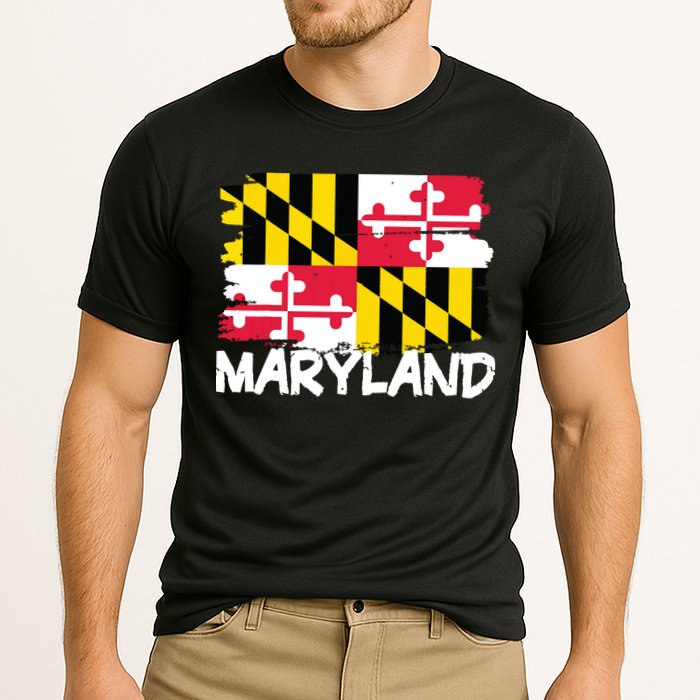 Cool Maryland Flag Cooling Performance Crew T-Shirt