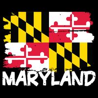 Cool Maryland Flag Cooling Performance Crew T-Shirt