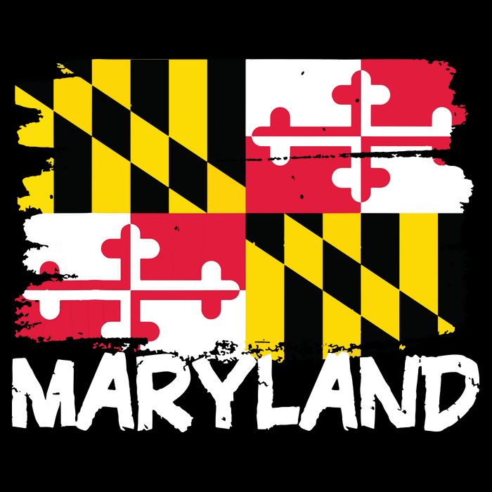 Cool Maryland Flag Cooling Performance Crew T-Shirt